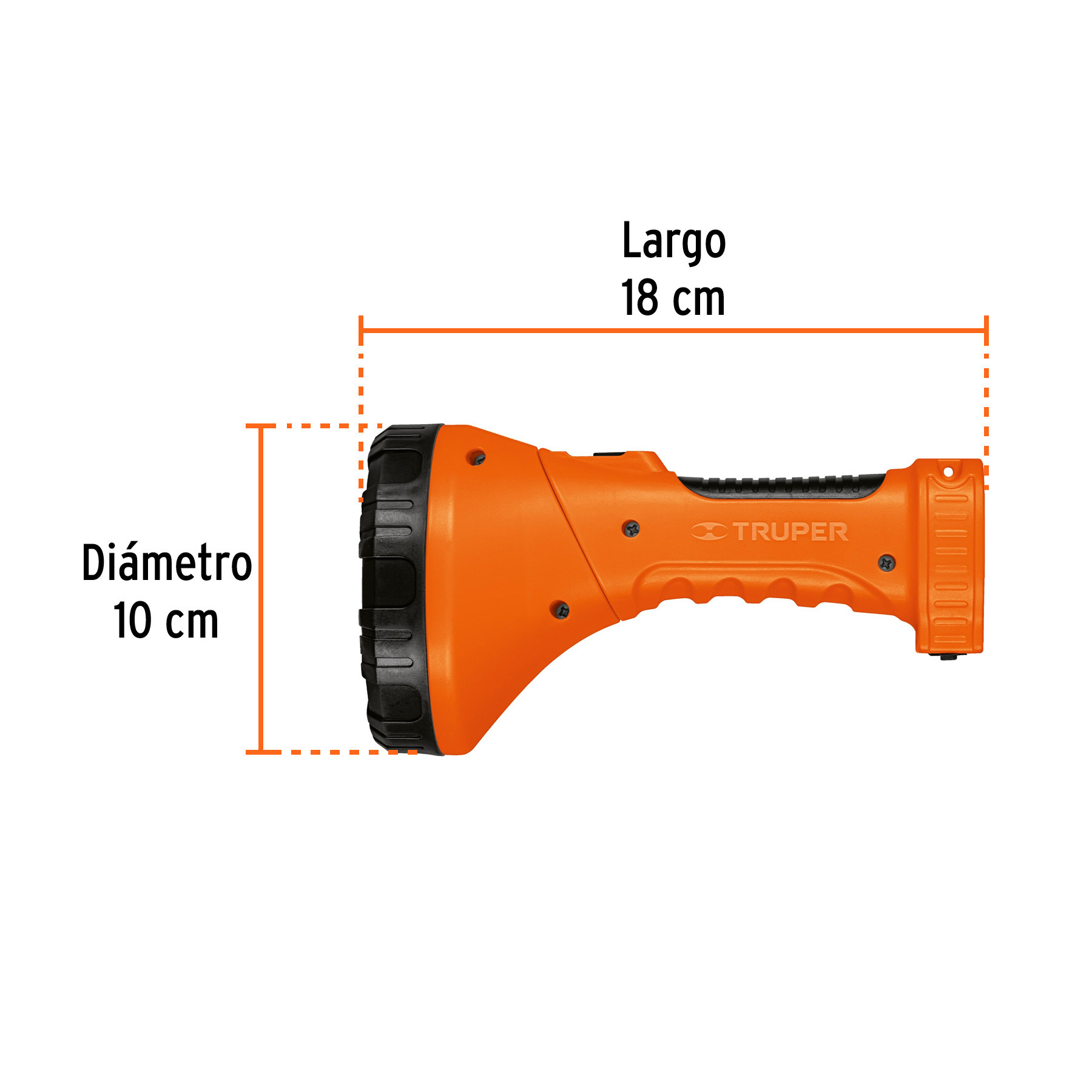 Linterna plástica 1 LED 150 lm recargable Truper Linternas