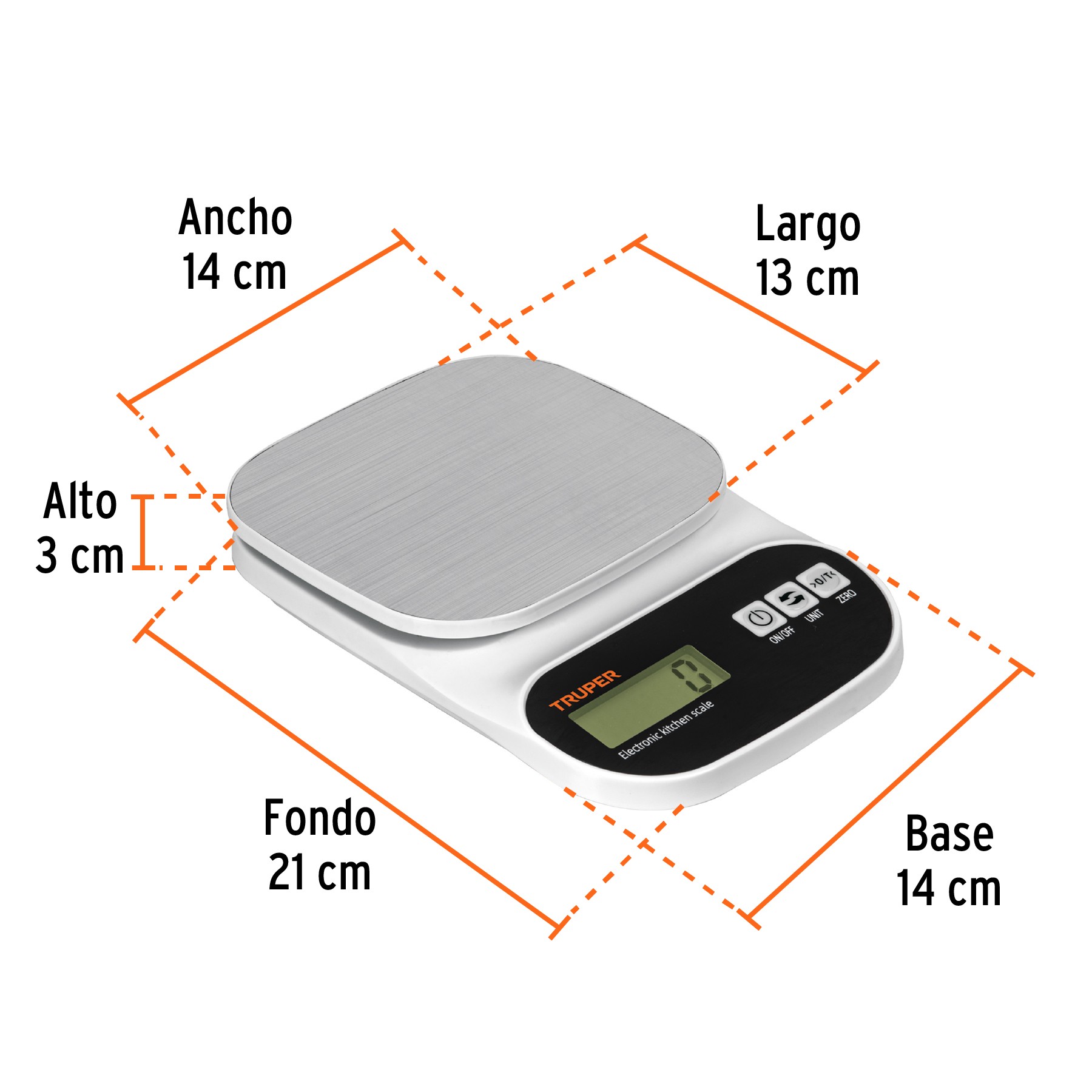 B Scula Digital Para Cocina Plato De Acero Inox Kg Truper B Sculas