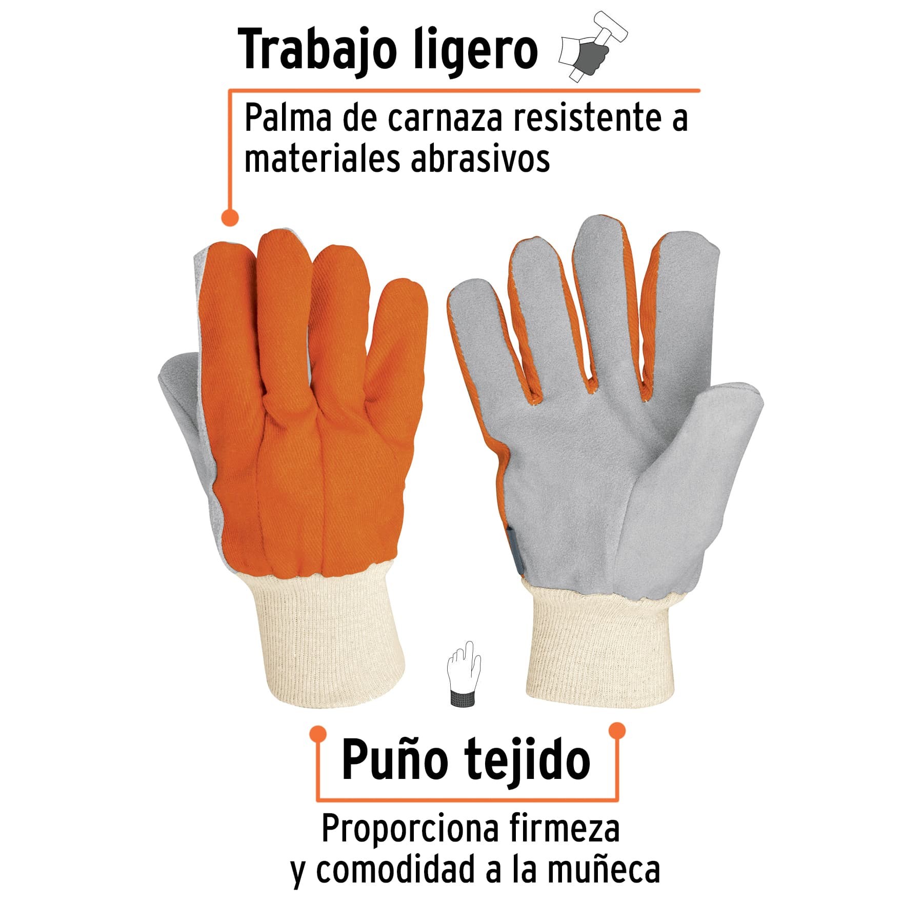 Guantes Carnaza Y Loneta Uso Ligero Truper Guantes De Loneta 14244