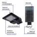 Luminario suburbano LED 40 W c/panel solar y control remoto