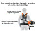 Desmalezadora a gasolina 63 cc mango tipo "bici", 17" corte