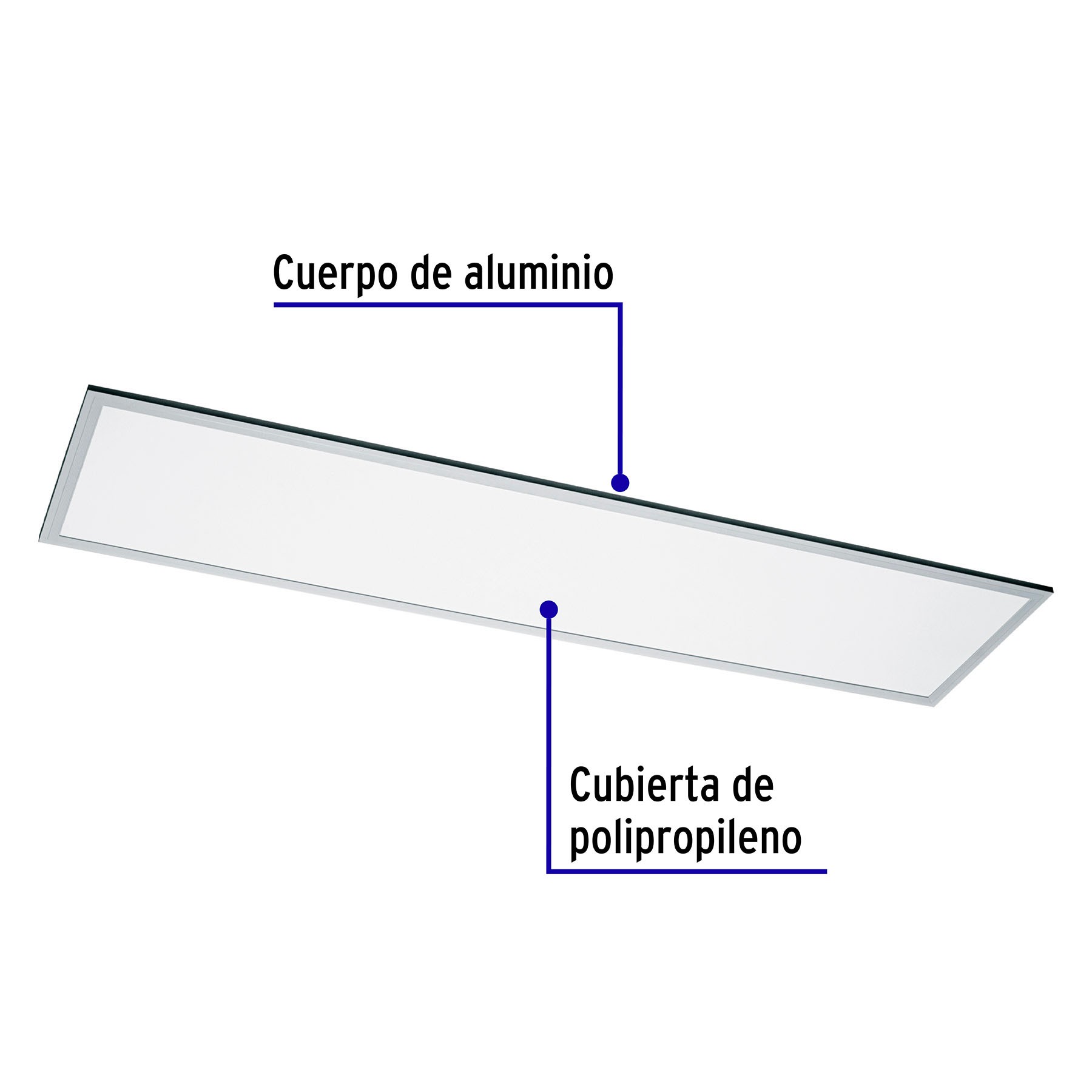 LUZ DESING, Panel Led 120x30 Cm 45w Alta Potencia Rectangular Luz Desing