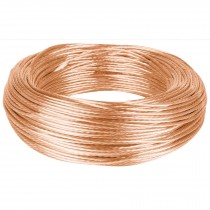 Metro de cable desnudo de cobre calibre 10 AWG, rollo 100 m