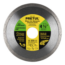 Disco de diamante de 4-1/2" x 1.8 mm, rin continuo, PRETUL