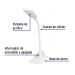 Lámpara de LED 5W cuello flexible para escritorio, Volteck
