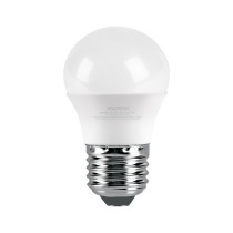 Lámpara LED tipo bulbo G45 3 W luz cálida, caja, Volteck