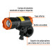 Linterna delantera para bicicleta, 140 lm, recargable