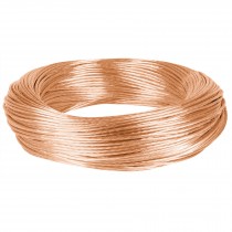 Metro de cable desnudo de cobre calibre 12 AWG, rollo 100 m