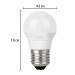 Lámpara de LED, G45, 6 W, luz cálida, Volteck