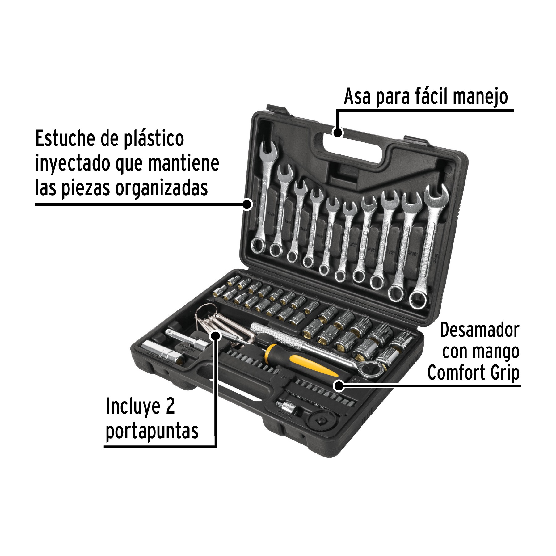 Caja de herramientas portátil de hierro con asa de espuma para coche -  China Caja rígida y caja de herramientas precio