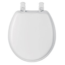 Asiento redondo acojinado para WC, cerrado, blanco, FOSET