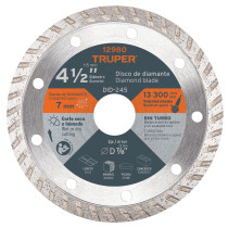 Disco de diamante de 4-1/2" x 2.2 mm rin turbo, Truper