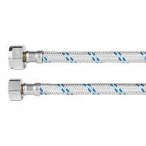 Mangueras flexibles para W.C., trenzado aluminio, 1/2" x 7/8"