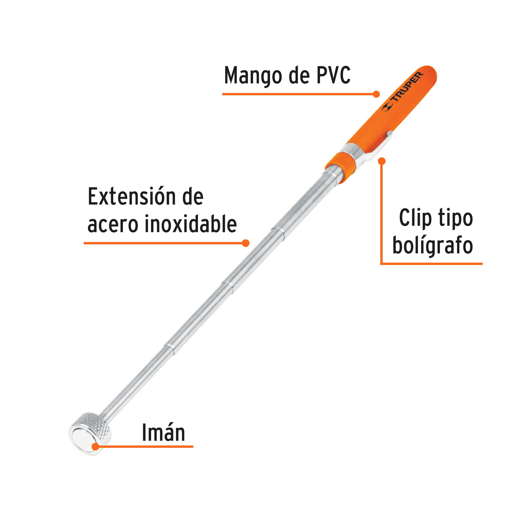 Juego de 3 cuchillos de cocina con soporte de imán - Cobre