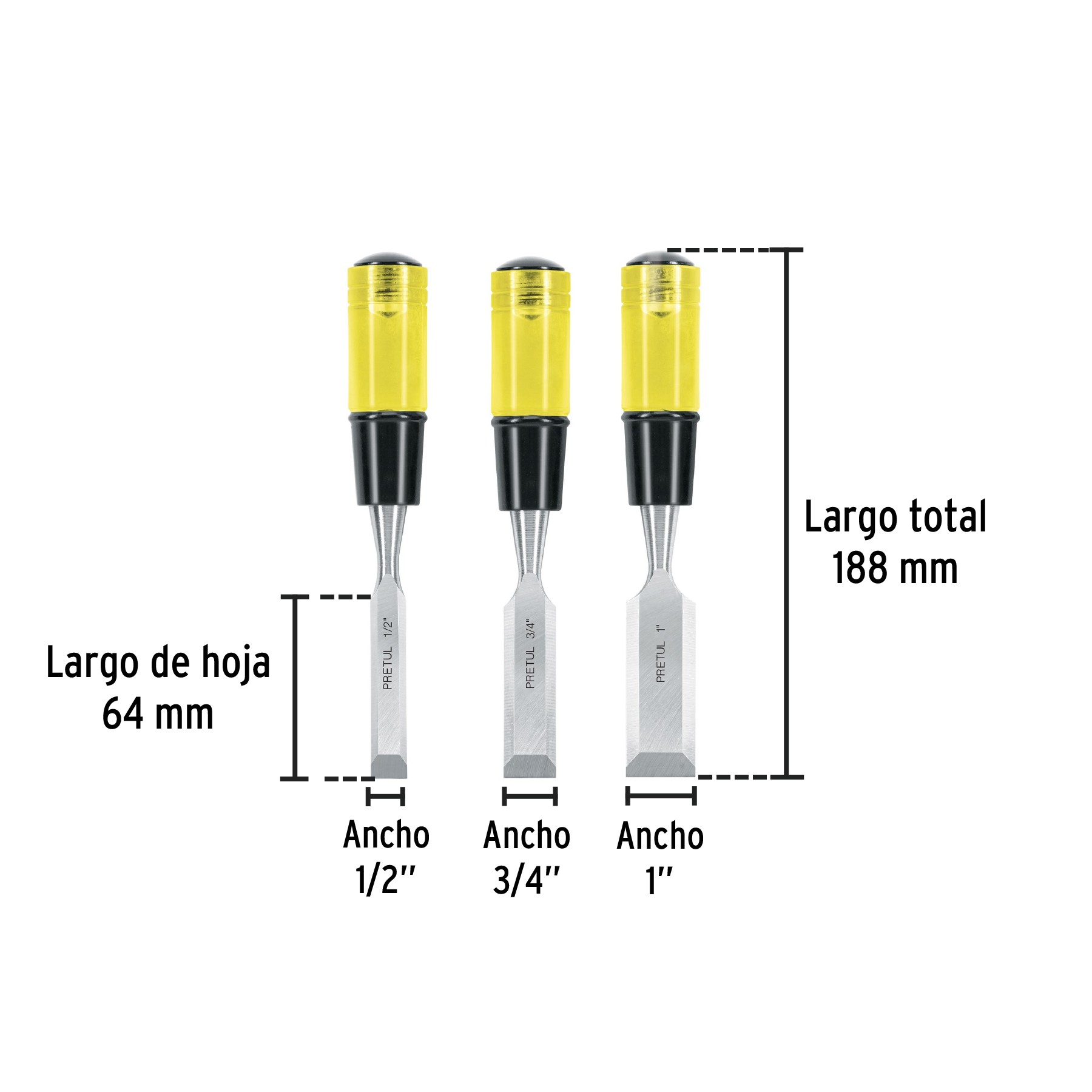 Juego de 6 destornilladores de precisión extra largos - Wood