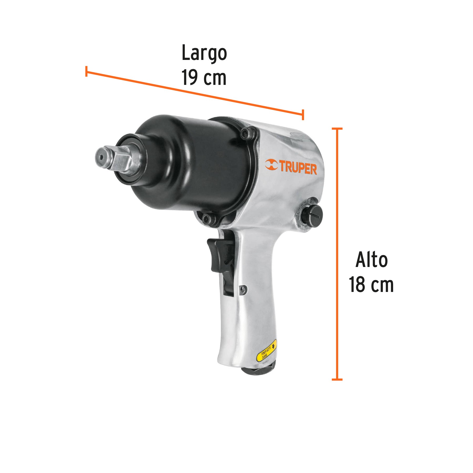 Juego De Destornillador De Impacto De 1/2”, Dos adaptadores Y 18