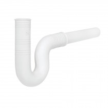 Céspol flexible 1-1/4" de PVC, con extensión, para lavabo