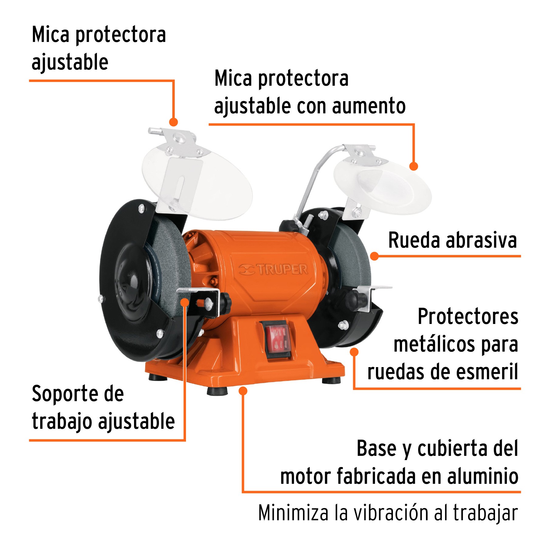 Esmeriles de banco para cuchillos, tijeras y herramientas