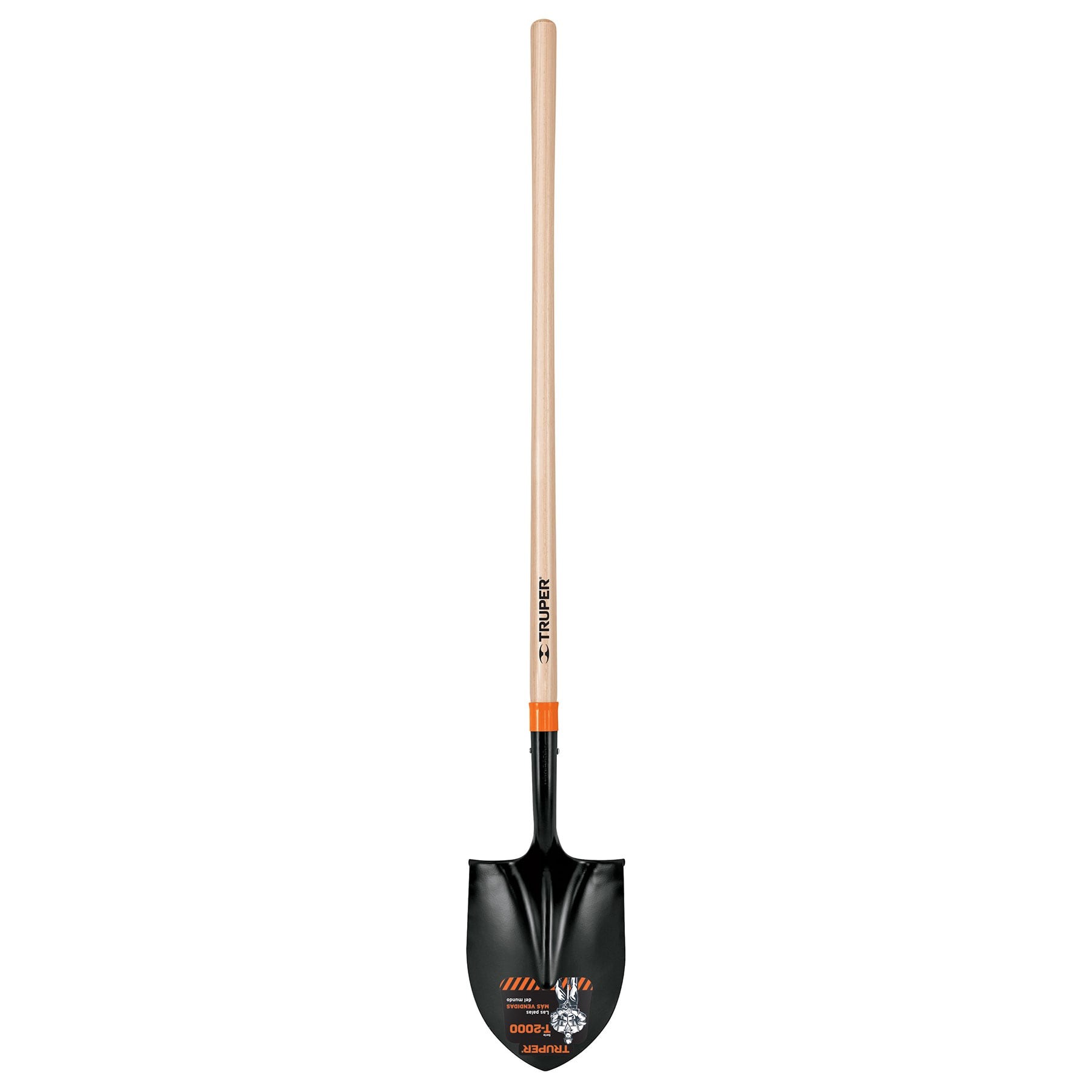 Pala redonda T-2000, mango largo 45", Truper