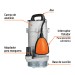 Bomba sumergible metálica para agua limpia uso rudo 3/4 HP