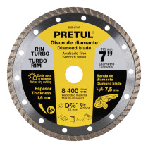 Disco de diamante de 7" x 1.6 mm rin turbo, Pretul