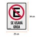 Letrero de señalización "NO ESTACIONARSE", 25 x 34 cm