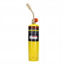 Kit de mechero y cilindro de gas propileno de 400g, amarillo