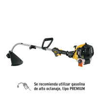 Desbrozadora a gasolina 25cc mango tipo "D", 17"corte, curv