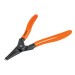 Pinza punta recta 7" para abrir anillos, mango de PVC