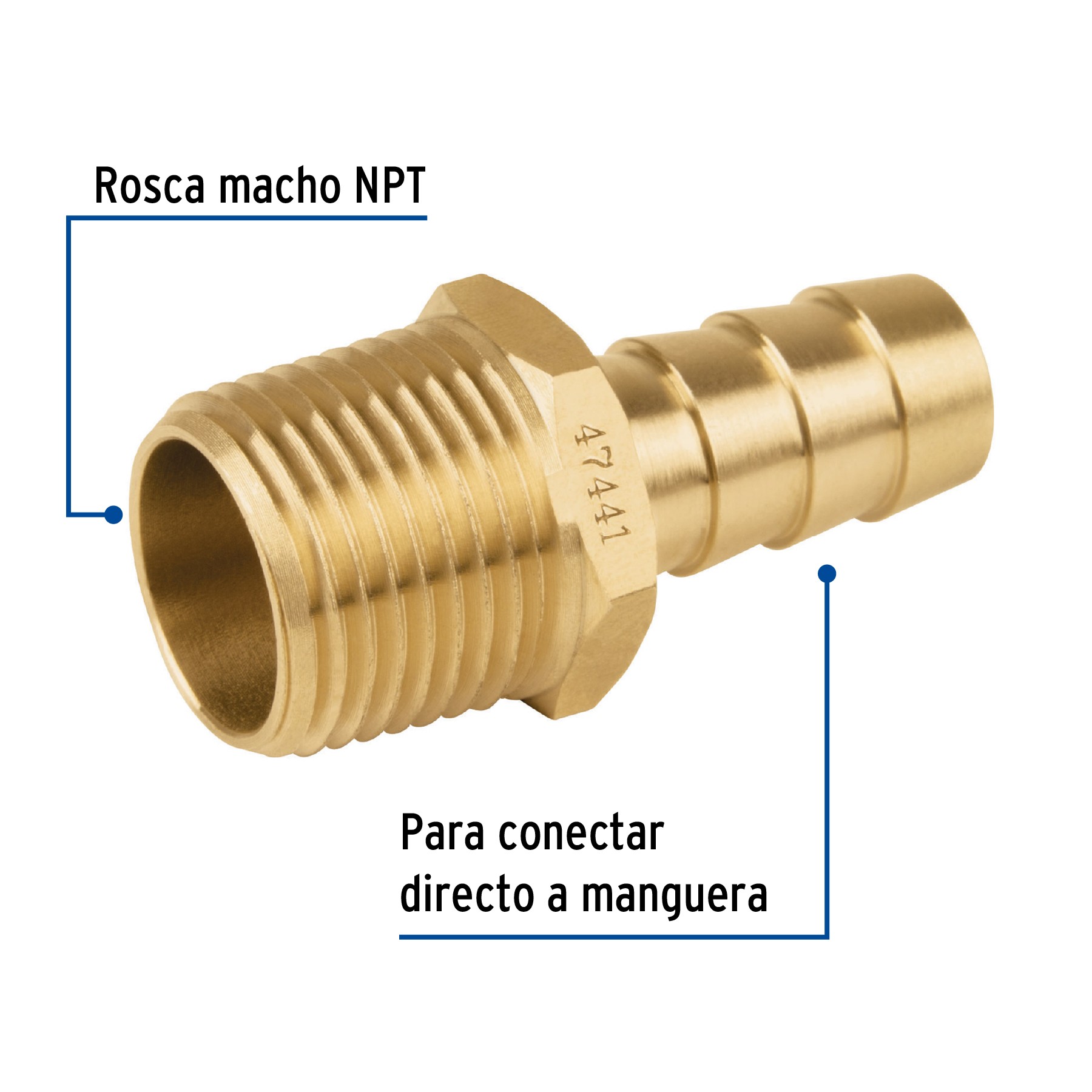 Niple Reto 1/8 NPT Em Aço Zincado Cód. 295013