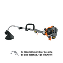 Desbrozadora a gasolina 30cc mango tipo "D", 17"corte, curva