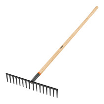 Rastrillo recto reforzado, 16 dientes, mango de 60", Truper