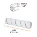 Felpa p/rodillo, microfibra 9x3/8", superficies poco rugosas