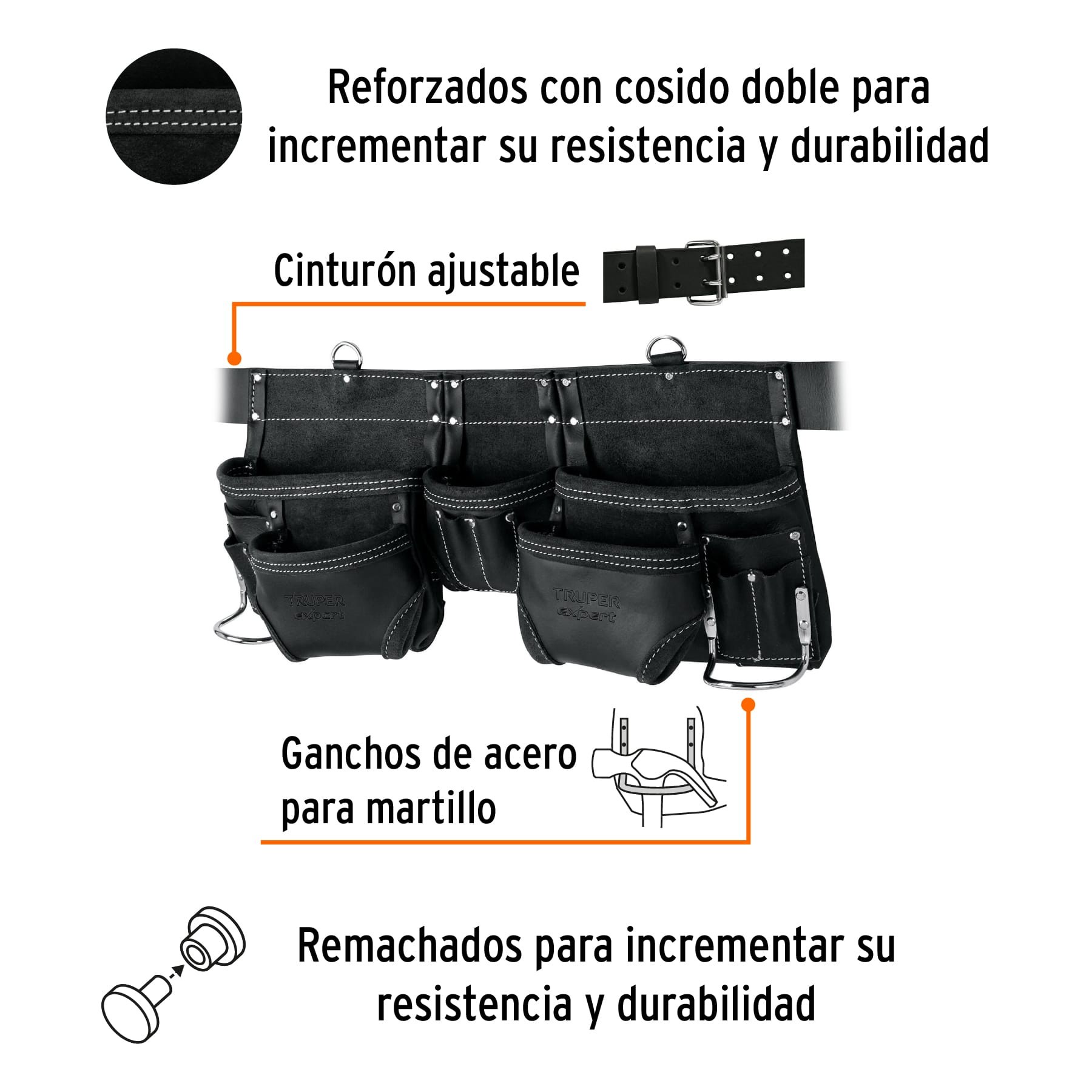 Bolsa portaherramientas 15' uso rudo