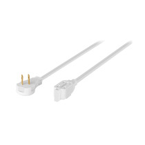 Extensiones eléctricas domésticas con clavija plana, blancas