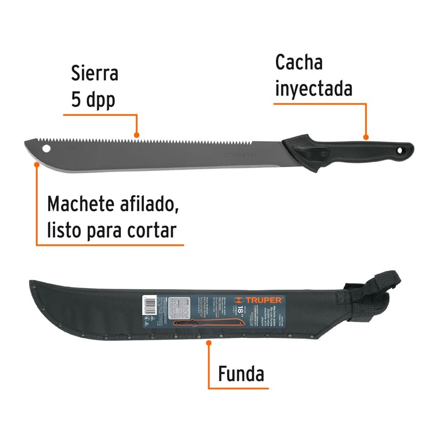 Diavenca - Sistemas de riego, ferretería - Un machete es una especie de  cuchillo más grande de lo normal pero que no llega a 60cm. Su filo es muy  agudo en el