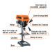 Taladro de piso 8", 1/3 HP (250 W), broquero 1/2", Truper