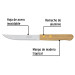 Cuchillo con sierra para asado 5" mango de madera, Pretul