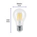 Lámpara LED tipo A19 6 W con filamento luz cálida, blíster