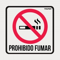 Letrero de señalización "NO FUMAR", 19 x 19 cm