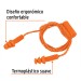 Tapón auditivo reutilizable triple barrera con cordón
