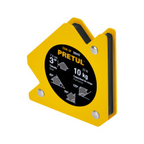 Escuadra magnética p/soldar, 3", capacidad 10 kg, PRETUL