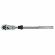 Matraca cuadro 1/2" telescópica de 19" con cabeza articulada