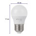 Lámpara de LED tipo bulbo G45 5 W, luz cálida, caja, Basic