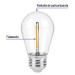 Lámpara LED S14 con filamento 1 W luz cálida, caja, Volteck
