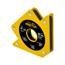 Escuadra magnética p/soldar, 4", capacidad 20 kg, PRETUL