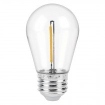 Lámpara LED S14 con filamento 1 W luz cálida, caja, Volteck