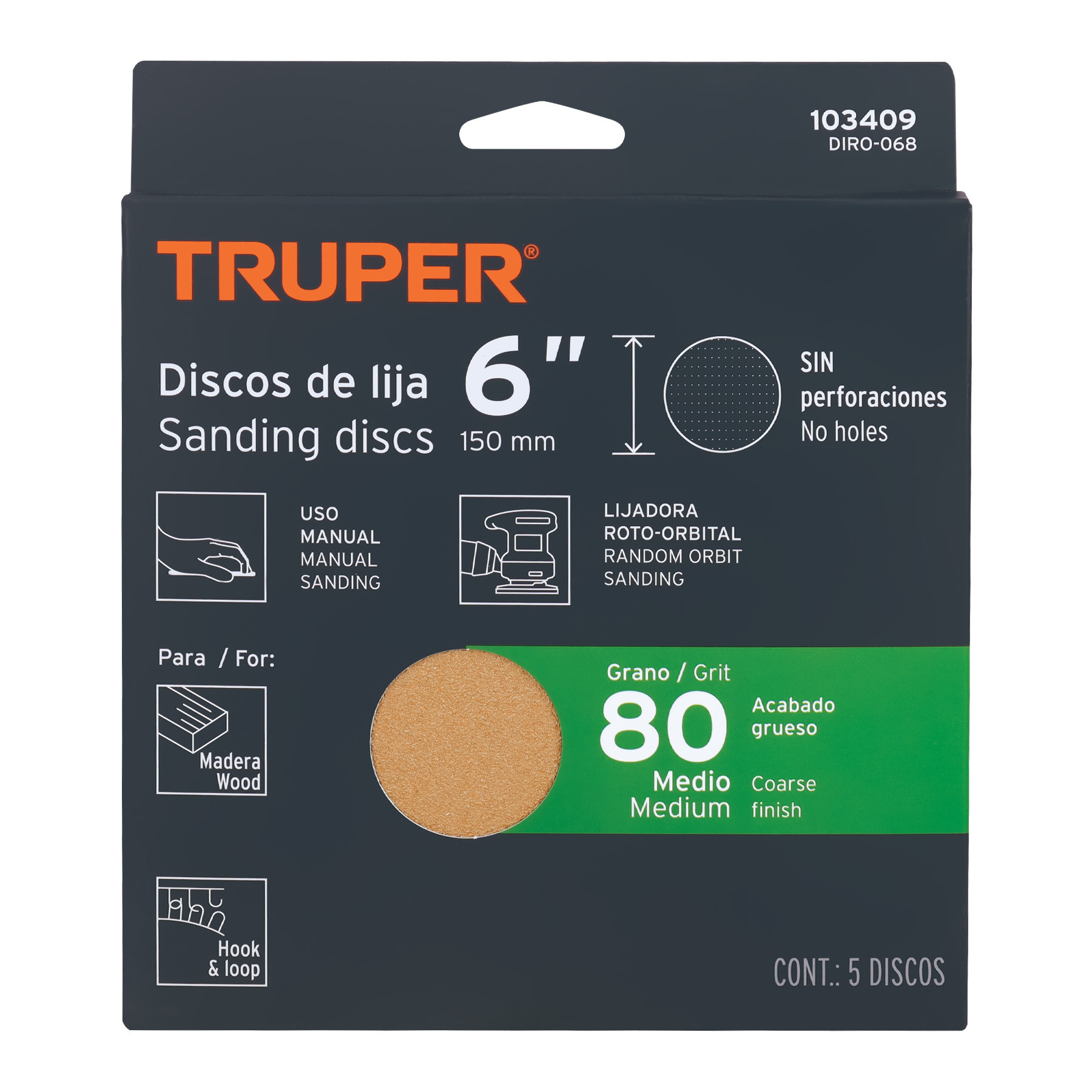 Caja Discos De Lija P Madera Grano Velcro S Perf Discos De